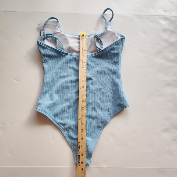 Blue Women's One Piece Swimsuit - Picture 11 of 12